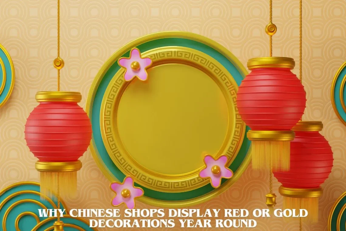 Why Chinese Shops Display Red or Gold Decorations Year Round